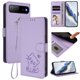 thumbnail image 2 of Funda Volteable con Diseño de Gato para Infinix Hot 60i 5G, Lila Claro, 2 of 6