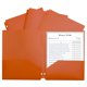 thumbnail image 1 of Folder C-Line de polipropileno resistente, 2 bolsillos, perforación de 3 orificios, naranja, 1 of 1