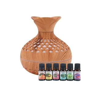 Disparo - Pack Humidificador Forma De Flor + 6 Esencias Aromaticas
