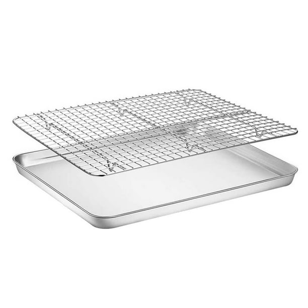 Set, Baking Tray With Removable Cooling Rack, Stainless Steel Baking Pan Sheet, Non Toxic Cookie Sheet, Dishwasher Safe, Oven Accessories, Baking Tools, Kitchen Gadgets, Kitchen Accessories, Home Kitc