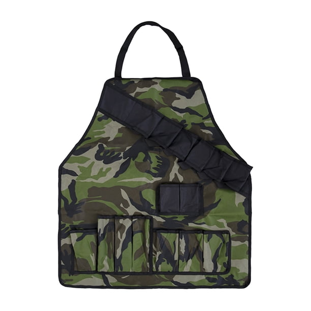 Camo BBQ Delantal Grill Latas Cinturón De Cocina Para Picnic Al Aire Libre Camuflaje Verde