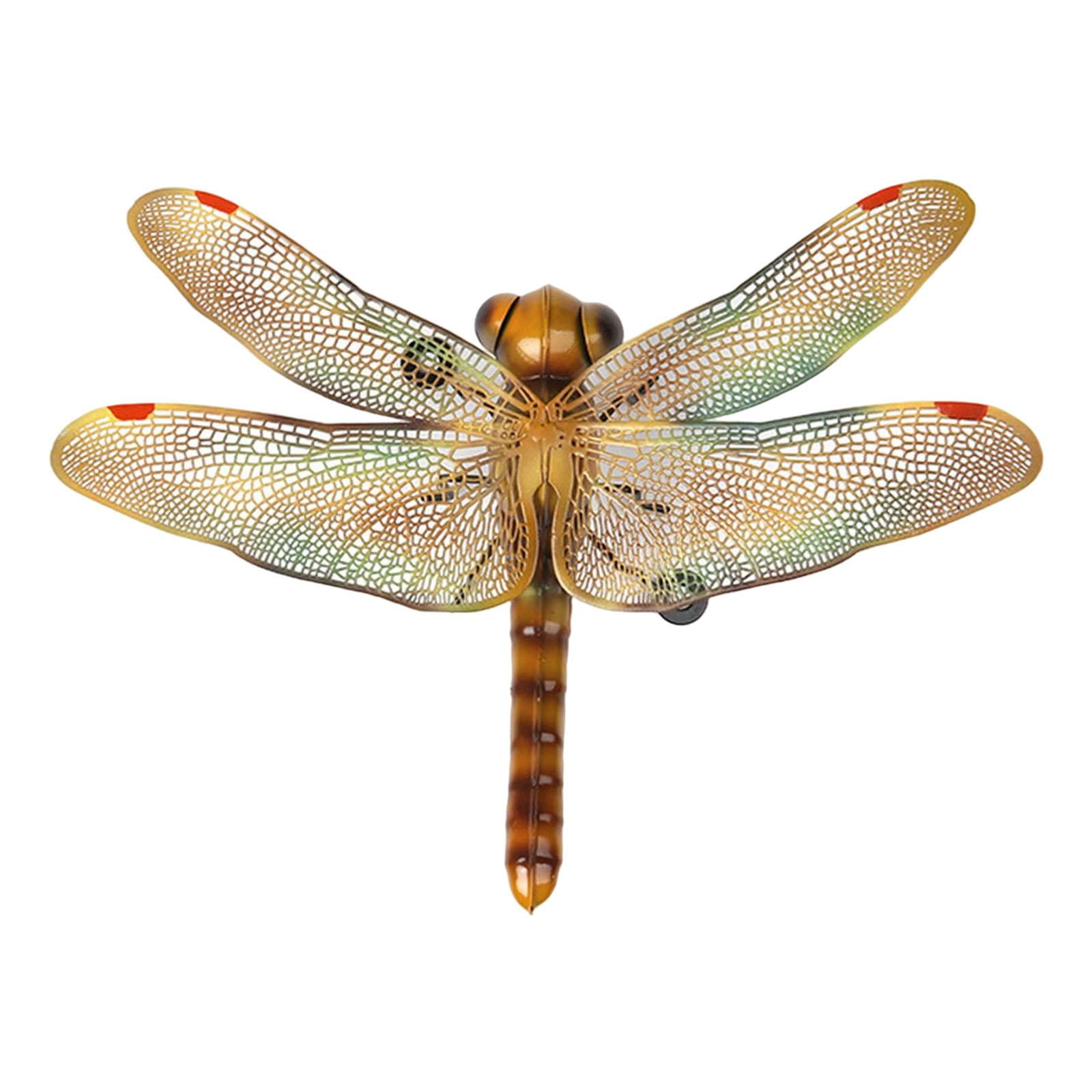 Magideal - Decoraciones De Libélula Para Colgar En La Pared De Metal, Manualidades, Decoración Del Hogar, Adornos, Esculturas Decorativas De Pared Para Dormitori , Amarillo Enero 1