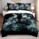 thumbnail image 1 of 3pcs Bedding set Bedding Set | Dark Knight in Smoke Print Polyester, 1 of 1