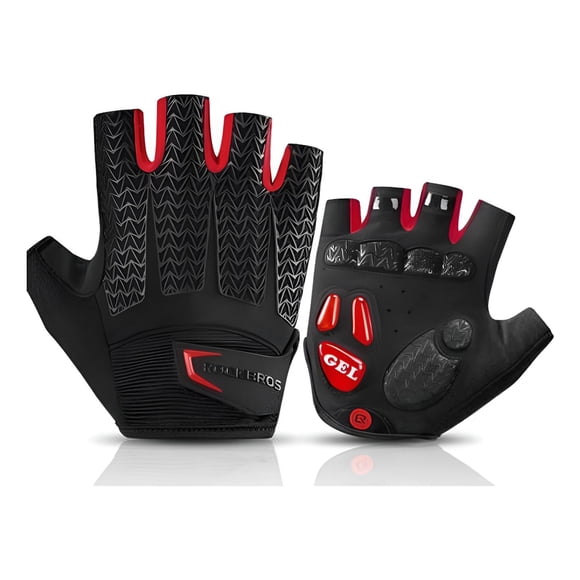 Guantes Con Gel Mtb Ruta Sin Dedos Bicicleta Multicolor M