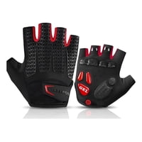 Rockbros - Guantes Con Gel Mtb Ruta Sin Dedos Bicicleta Rojo L