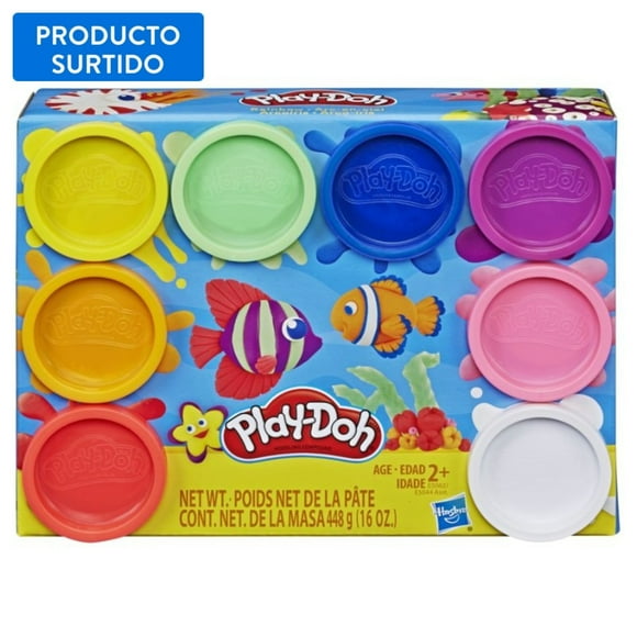 Juguetes Pack de 8 plastilinas, color surtido, 1 Un