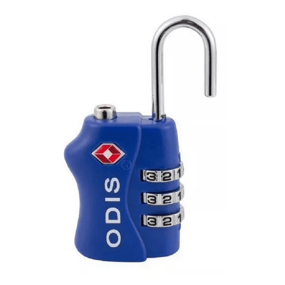 Candado Odis viajero combinación, azul