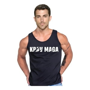 Persodesign - Polera Diseño Krav Maga Musculosa Tank Tactical Combat Talla L Negro Hombre