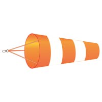 Ioensy - Calcetines De Viento De Aviación Tela Oxford Para Jardín Indicador De Dirección Del Viento Al Aire Libre Naranja 150Cm