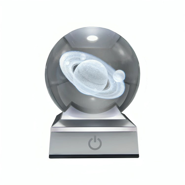 Genérico - Bola De Cristal Led Rgb Diseños 3d Multicolor Saturno