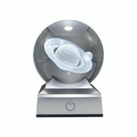 Genérico - Bola De Cristal Led Rgb Diseños 3D Multicolor Saturno