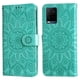 thumbnail image 1 of Funda tipo cartera FOXDOCK para Vivo Y21 , diseño girasol en relieve, cuero PU, cierre magnético, soporte y tarjetero, 1 of 5