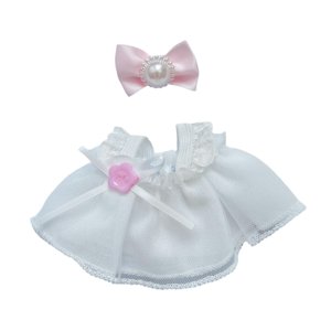 Genérico - Falda De Peluche Con Forma De Mono Para Juego De Simulación, Falda Con Tirantes Para Muñeca De 6,69'', Color Blanco