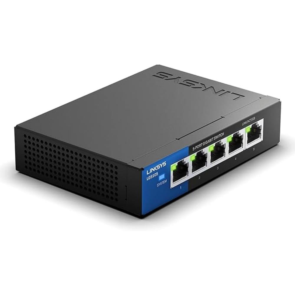 Switch De Red Linksys Lgs105 De 5 Puertos Gigabit 12 V