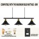 thumbnail image 2 of Lámpara colgante de 3 luces Elephant Lighting, negro mate, 95 cm, 2 of 7