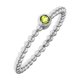 thumbnail image 1 of Anillo ELEGANT CONFETTI Venice chapado en oro blanco de 18 quilates con circonita cúbica verde, 1 of 4