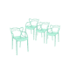 thumbnail image 1 of Pack 4 Sillas comedor y terraza Master polipropileno - Menta, 1 of 4