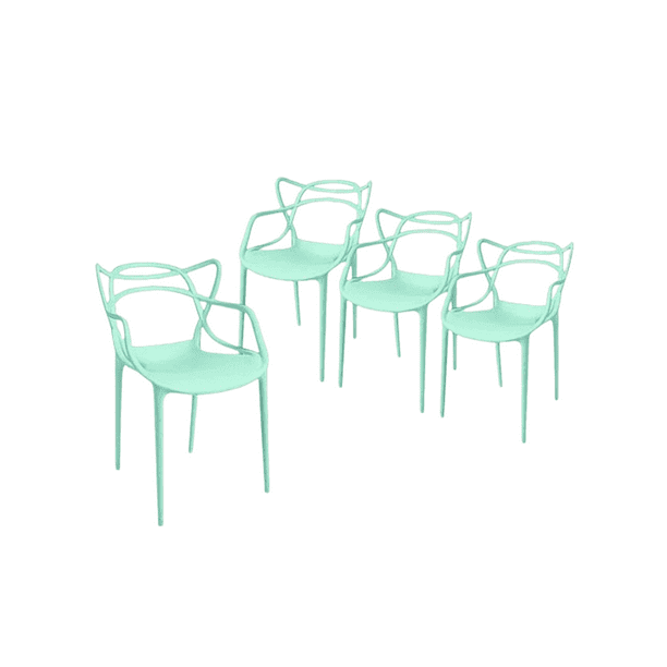 Pack 4 Sillas comedor y terraza Master polipropileno - Menta
