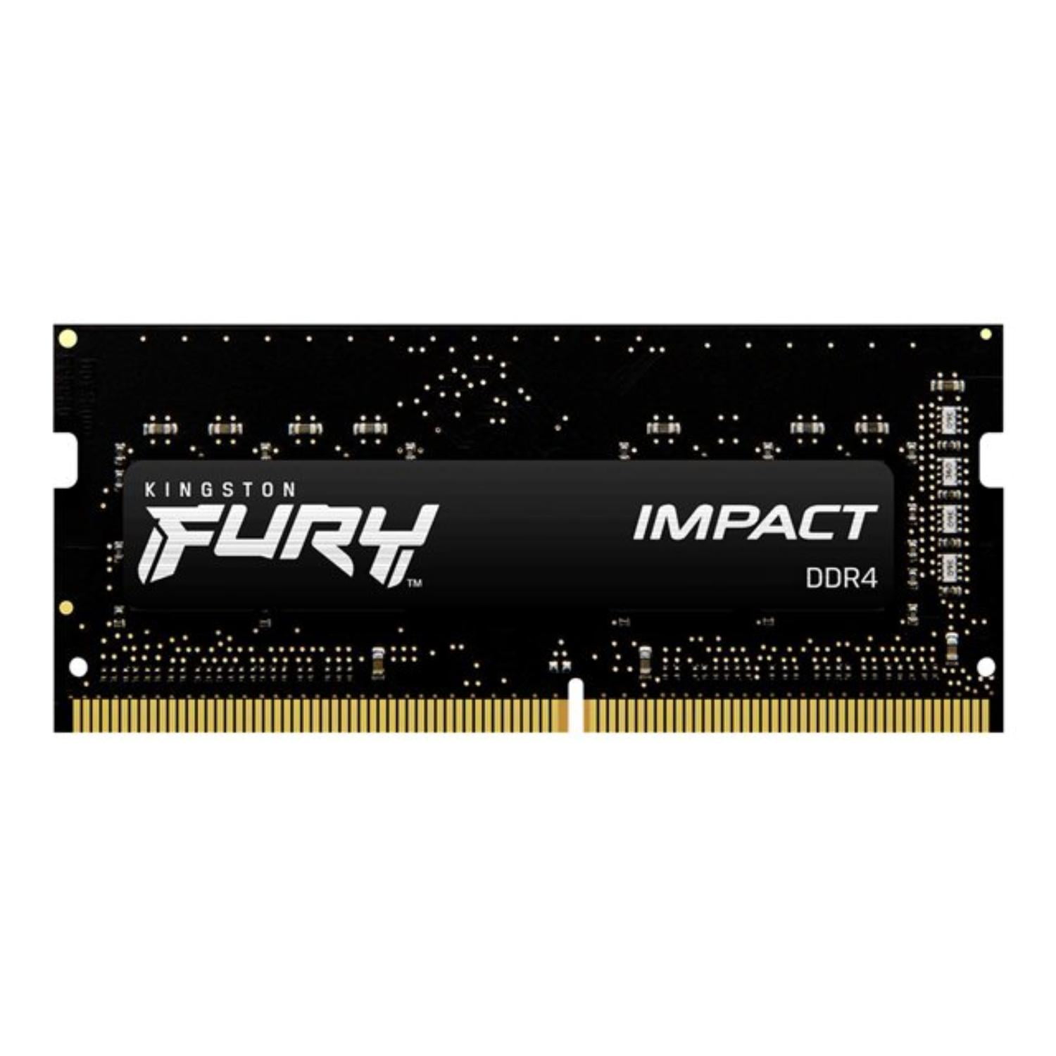 Kingston - Memoria Ram Fury Impact Kf432s20ib/8 8 Gb Ddr4 3200 Mhz Negro Talla Única