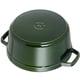 thumbnail image 5 of Hierro fundido Cocotte Staub, 4 litros, fabricado en Francia, con tapa verde albahaca, 5 of 9