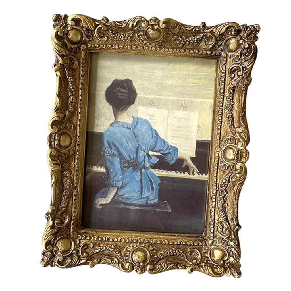 Magideal - Marco De Fotos Vintage Marco De Fotos Colgante De Pared De Mesa Adornado Antiguo Para Decoración Del Hogar, Galería De Fotos, Adorno De Sala De Estar