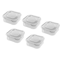 Magideal - 5 Uds. De Contenedores De Alimentos Para Refrigerador, Contenedor De Preparación De Comidas, Transparente Con Tapa Hermética, Contenedores Herméticos