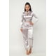 thumbnail image 1 of Conjunto de Chaqueta y Pantalón con Detalle de Rayas y Cremallera Frontal, Gris S, 1 of 5