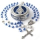 thumbnail image 1 of Collar Rosario HanlinCC con cuentas de perla de vidrio de 6 mm azul, 1 of 9
