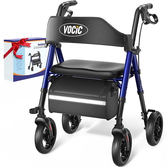 Andador VOCIC Z21 con ruedas de 8", asiento, plegable, capacidad 159 kg
