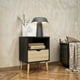 thumbnail image 2 of Velador Top Living Tromso Con Cajón Negro y Madera, 2 of 11