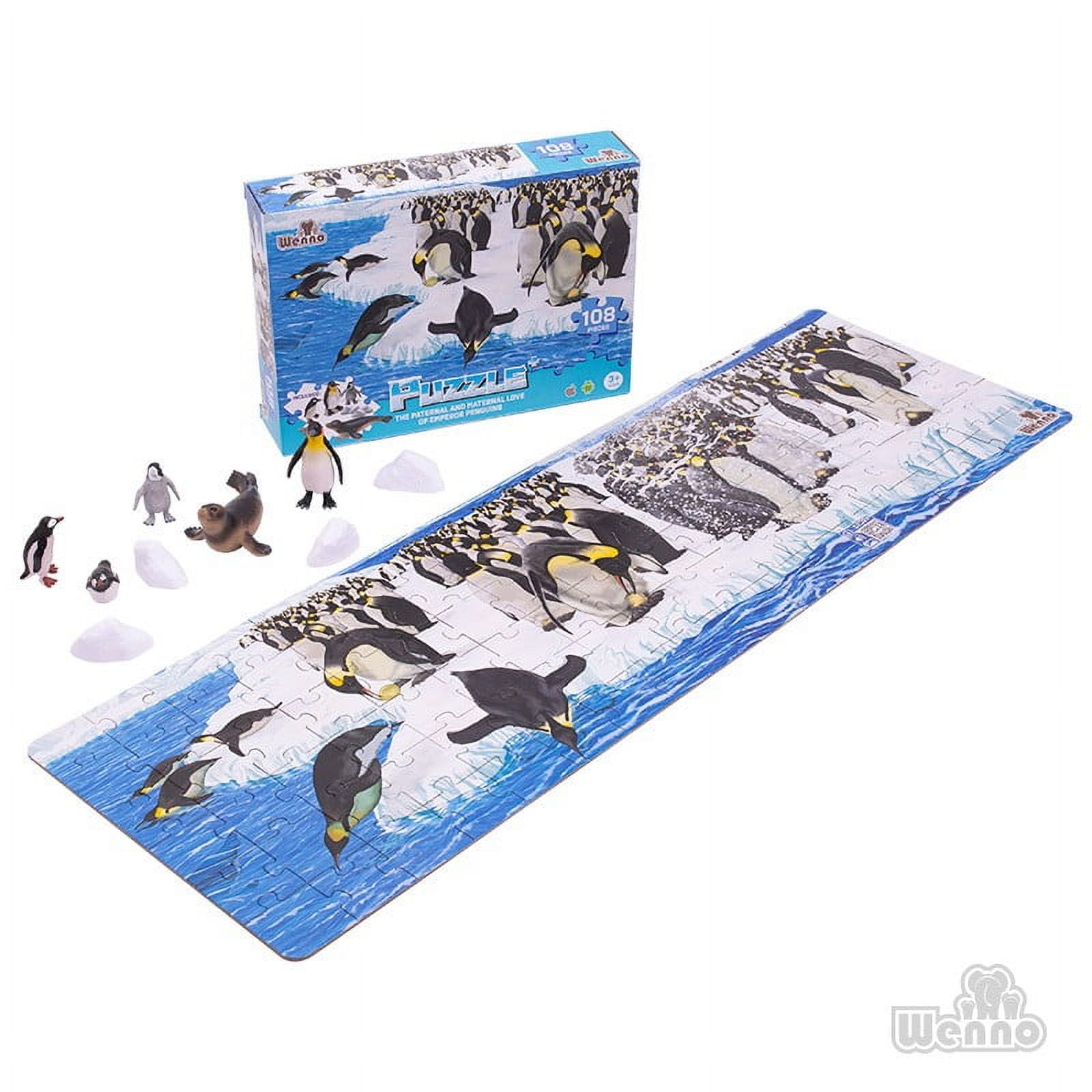 Wenno - Puzzle Pinguino 108 Piezas + Figuras
