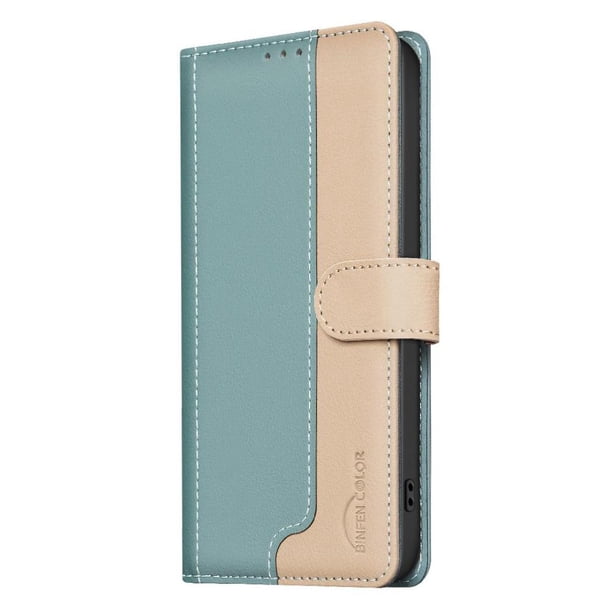 Funda Cartera con Bloqueo RFID para Motorola Moto G55 5G con Ranuras y Soporte Verde