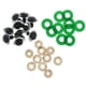 thumbnail image 3 of Juguete de seguridad de plástico de 10pcs ojos + no tejidos con purpurina + arandela de 18 mm verde, 3 of 5