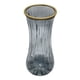 thumbnail image 1 of Florero Jarrón De Vidrio Cristal Con Borde Dorado negro, 1 of 4