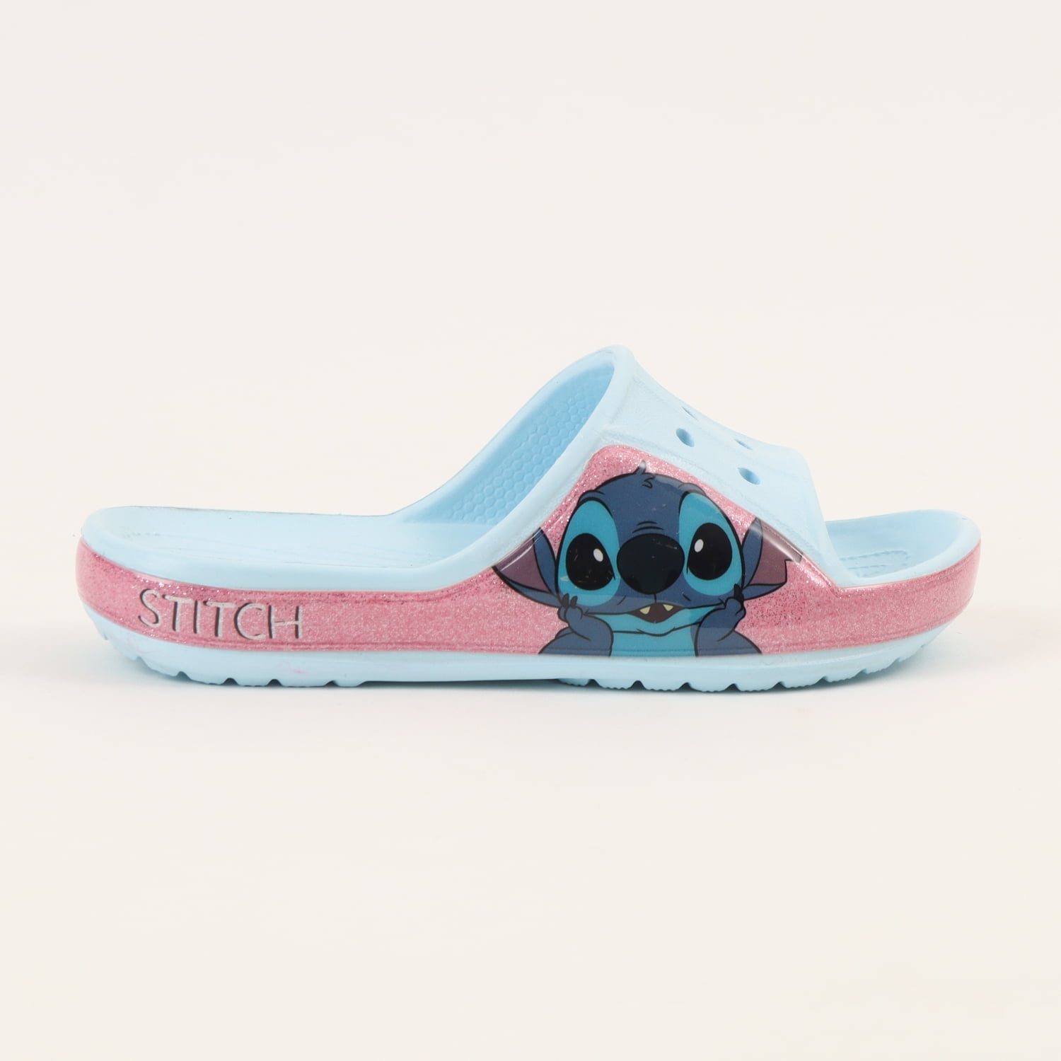 Sandalia Slide Niña Celeste Carita Lilo & Stitch Disney