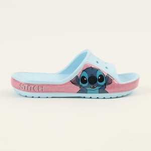 Sandalia Slide Niña Celeste Carita Lilo & Stitch Disney