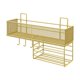 thumbnail image 3 of Estante De Almacenamiento Para Ba?o, Moderno Estante De Ducha Para Comedor, Oficina, Dormitorios, Dorado, 3 of 5