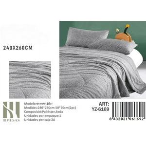 Mundo Shopping - Plumon Con Diseño Gris King Imusa260X240Cm