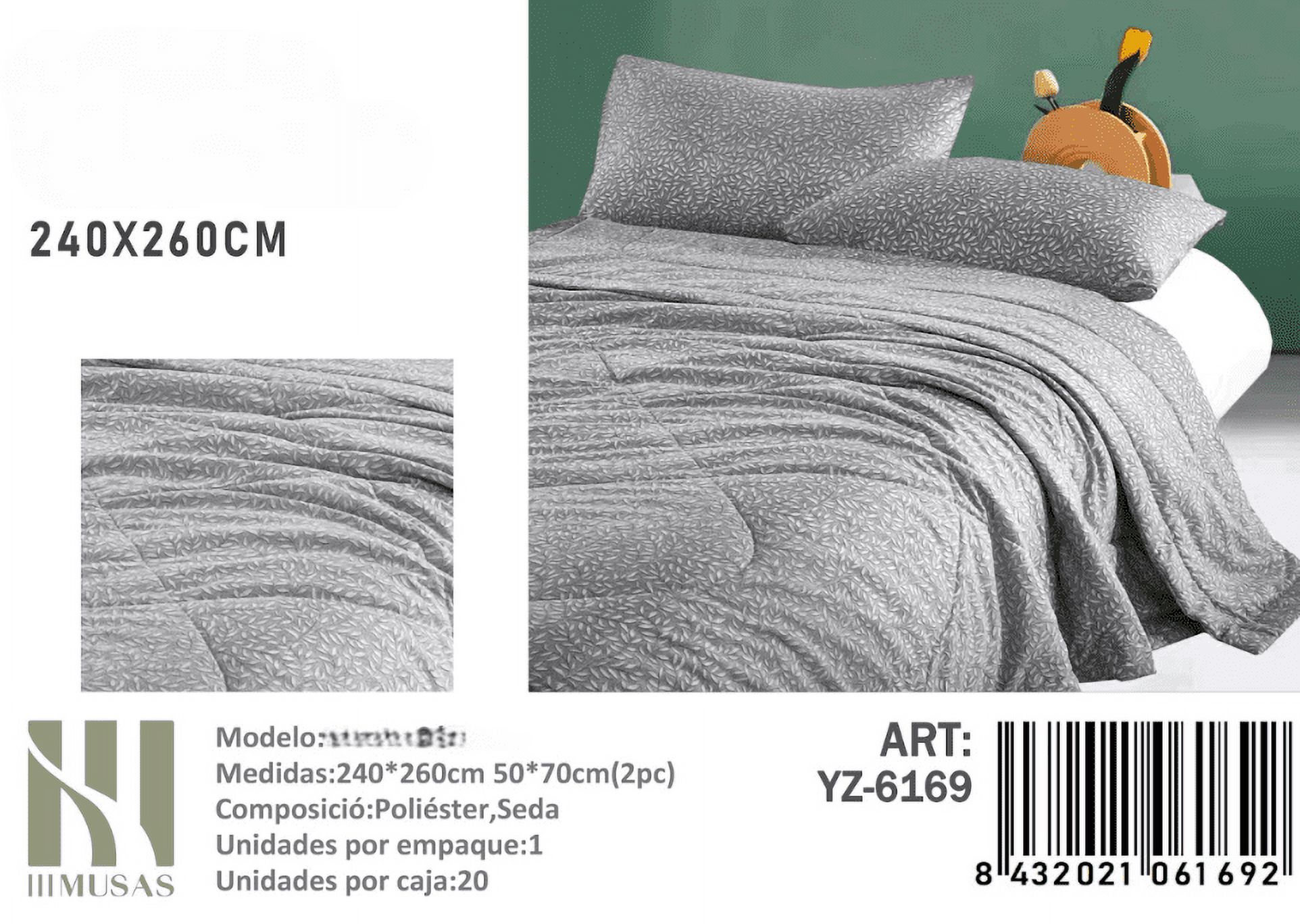 Mundo Shopping - Plumon Con Diseño Gris King Imusa260X240Cm