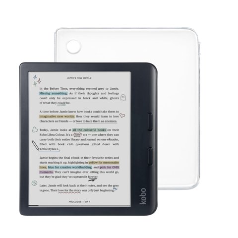Kobo - Paquete De Ereader Libra En Color Negro Con Funda (32