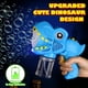 thumbnail image 2 of Bubble Gun Yunaking Dino Bubble Machine, paquete de 2 con solución, 2 of 8