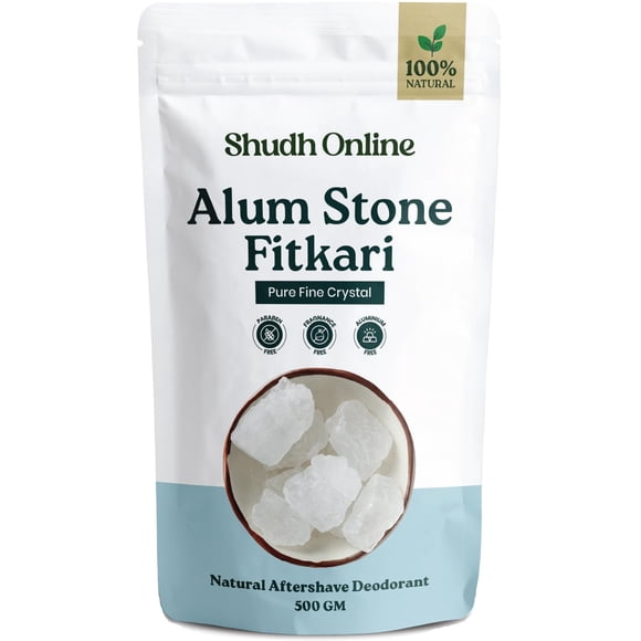 Piedra de Alumbre Natural Shudh Online 500g Cristal de Fitkari