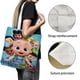 thumbnail image 3 of Loo Loo Kids Bolso de tela con estampado de lienzo para mujer, bolsa de compras reutilizable y estética, con cremallera interior, regalo para mujer,40*45cm., 3 of 6