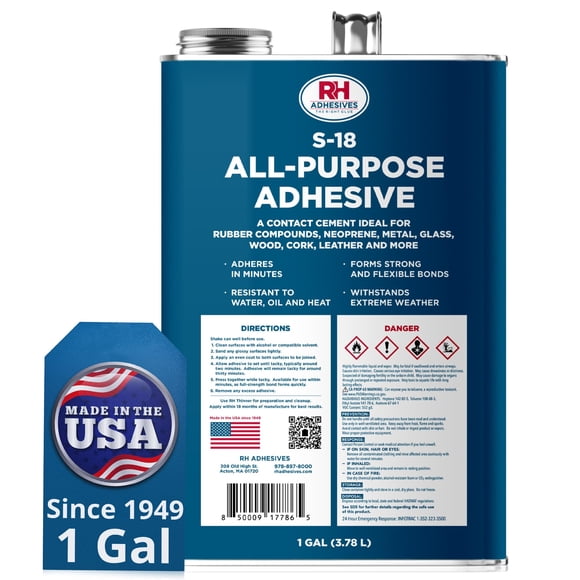 Adhesivo RH Adhesive S-18 multiusos, 3.78 L, resistente al agua