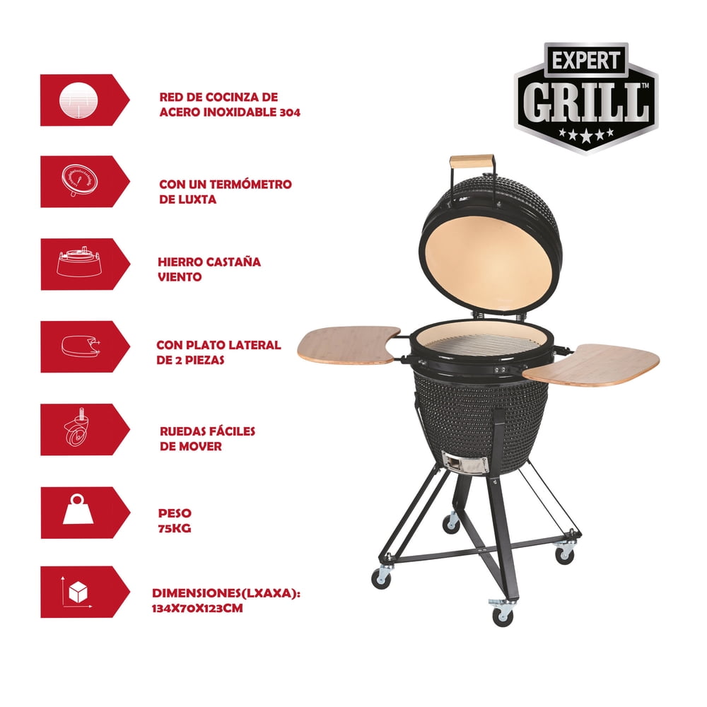 Expert Grill FT21 Kamado 3 en 1 Negro, foto 7