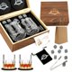 thumbnail image 1 of Set de regalo Whiskey Stones EXREIST con 2 vasos y bolsa, 1 of 8