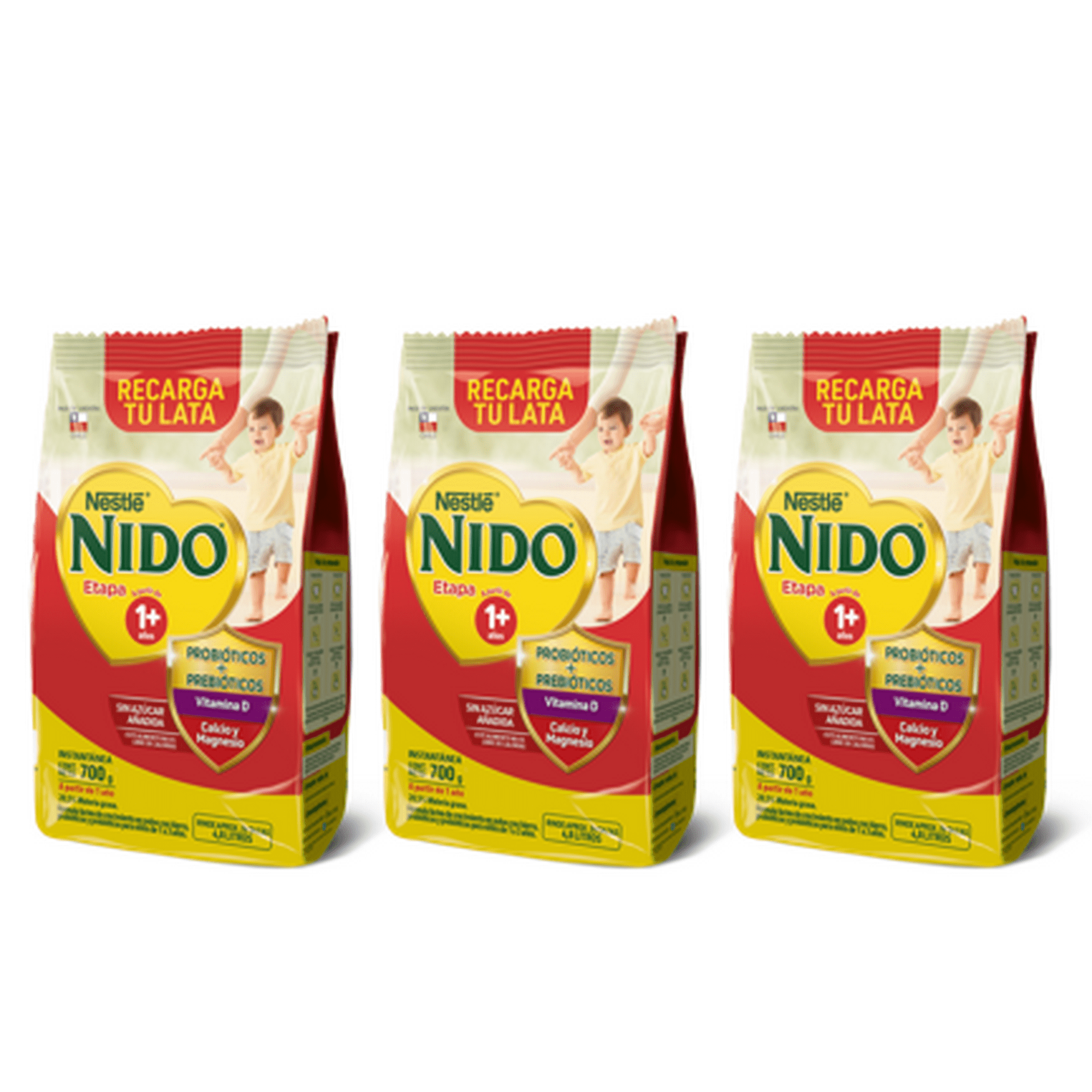 Pack Fórmula Láctea Nido® Etapa 1+ Bolsa 700g Pack X3
