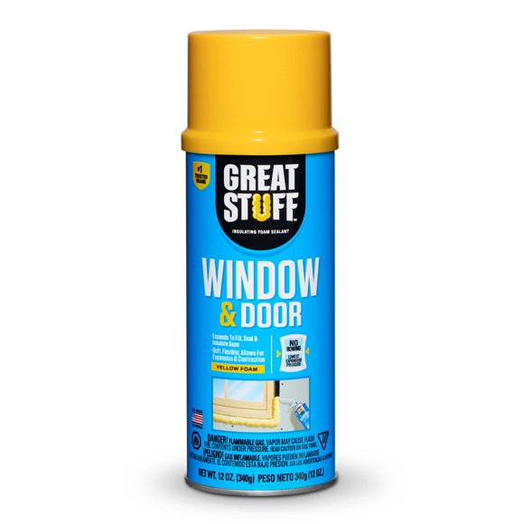 Sealant Great Stuff Window & Door, 340 g, espuma amarilla