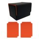 thumbnail image 2 of Caja Para Baraja De Cartas Coleccionables, Protector Resistente Para Cartas De Juego Con 2 Divisores En El Interior, Color Naranja, 2 of 5