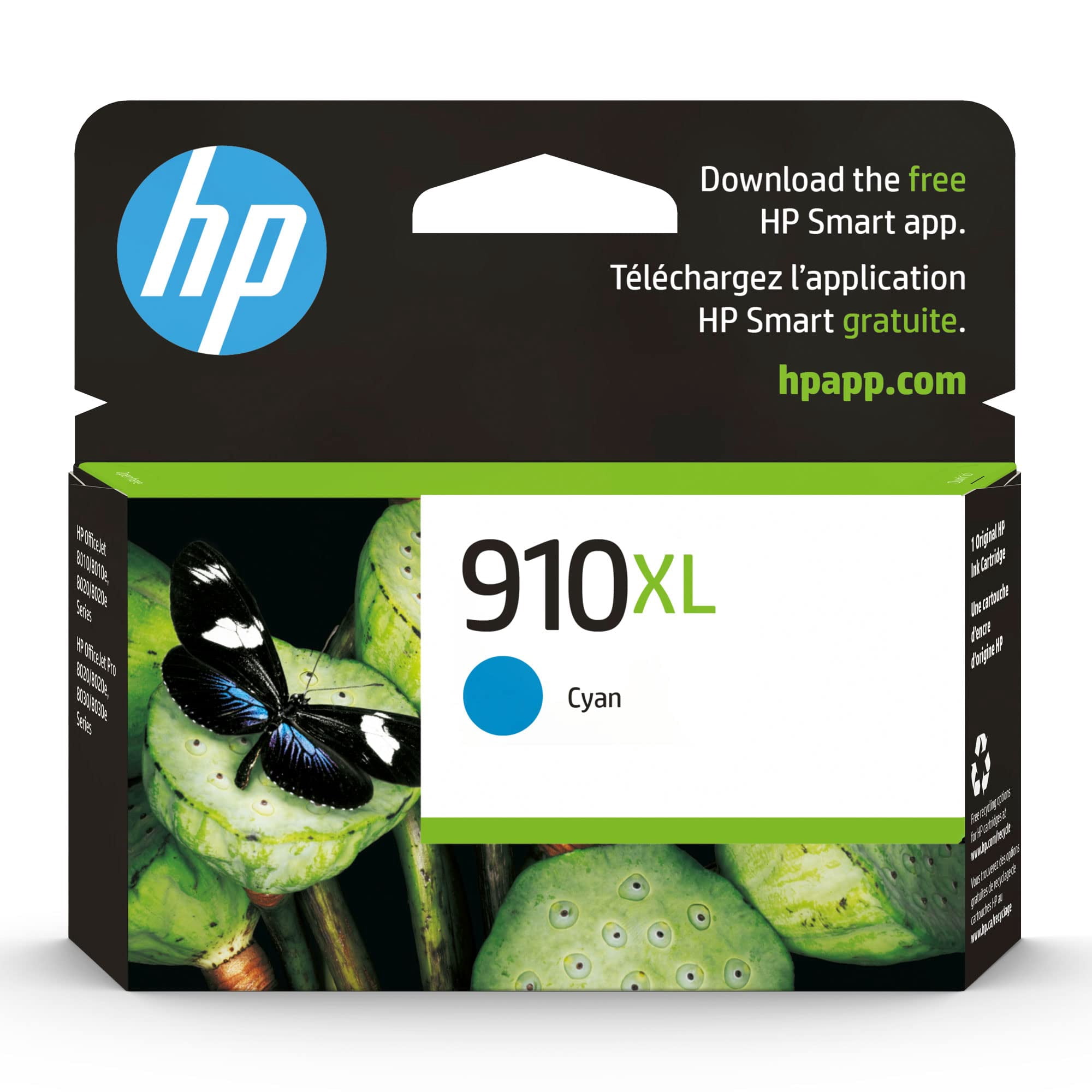 Cartucho De Tinta Hp 910xl Cian De Alto Rendimiento Para Officejet 8010